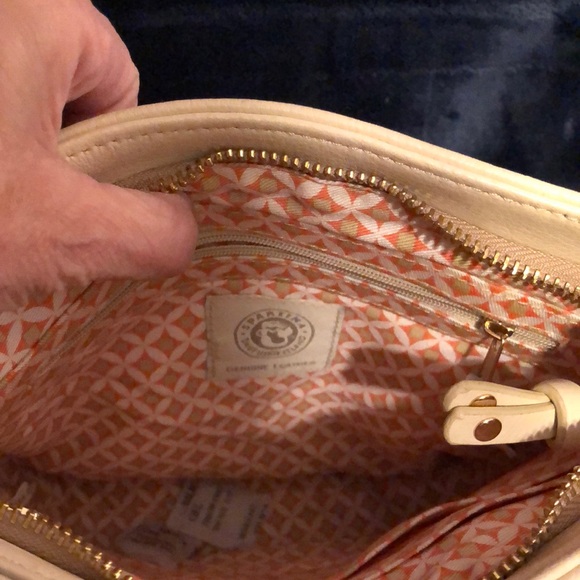 Spartina 449 Gold & Cream Leather and Patent Leather Crossbody Women's Bag NWOT - Picture 4 of 7